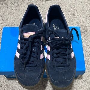 Adidas Dark Blue and Light Pink Handball Spezial J